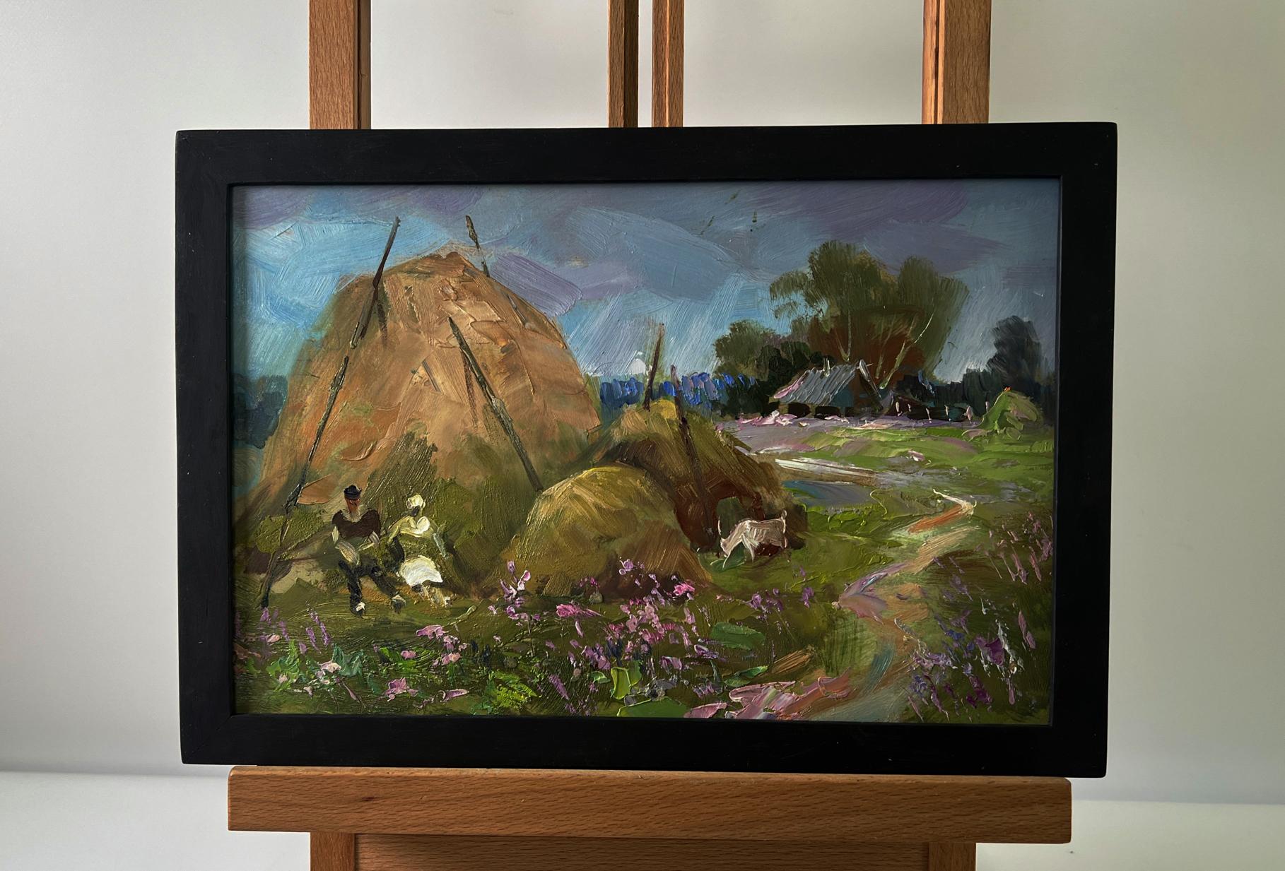 Oil painting The village was covered by clouds by Yuriy Suprunchuk