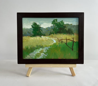 Oil painting Golden summer fields by Yuriy Suprunchuk, pastoral scene