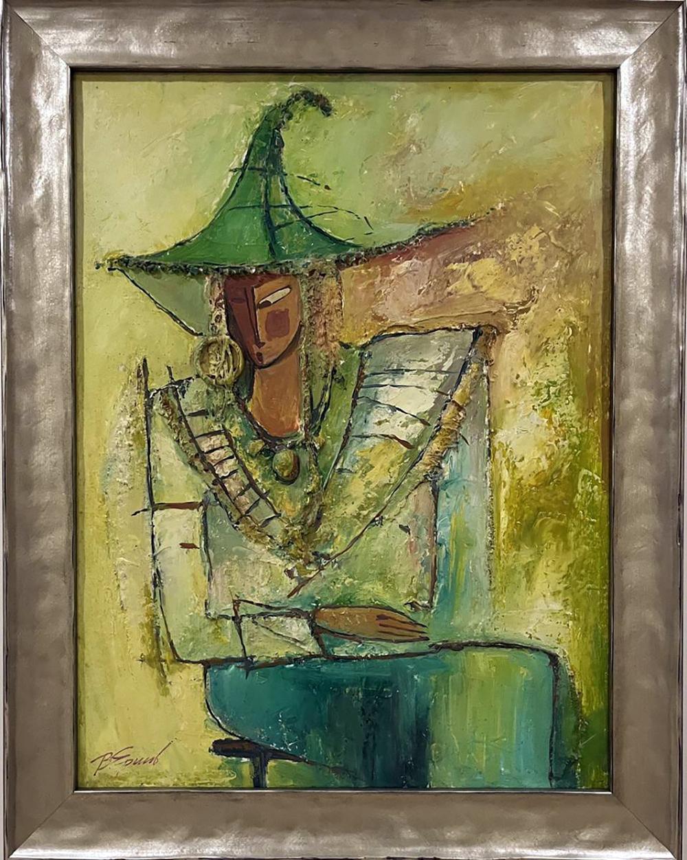 Oil painting Autumn Sadness by Victor Yershov in silver frame