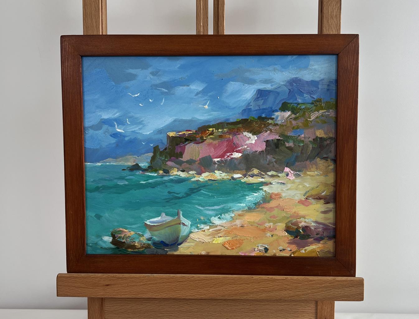 Oil painting After the sea storm by Yuriy Suprunchuk coastal scene
