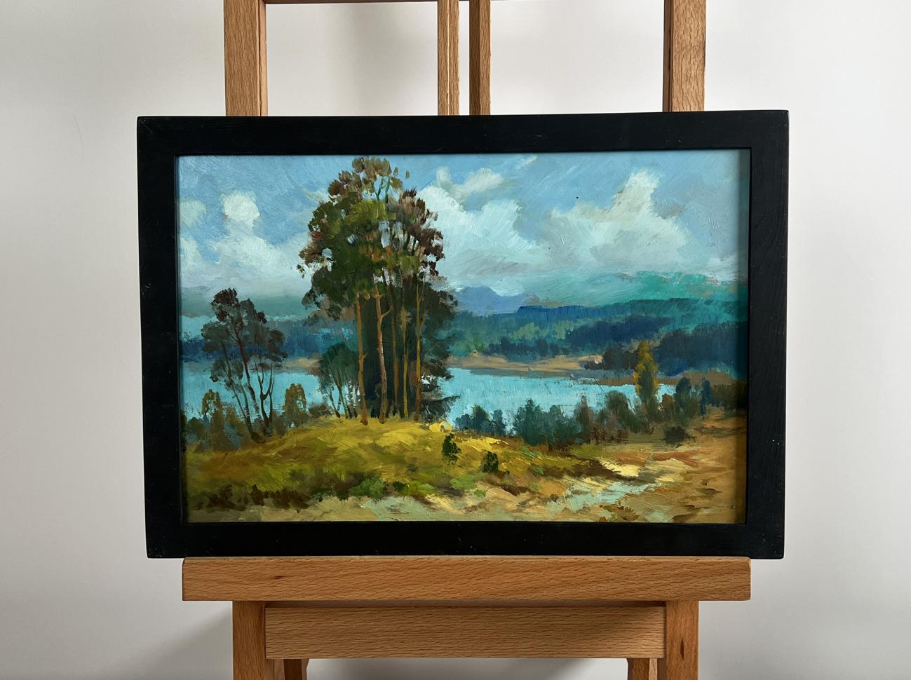 Framed oil painting River in green embrace by Yuriy Suprunchuk
