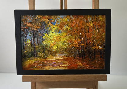 Oil painting Golden autumn forest by Boris Serdyuk