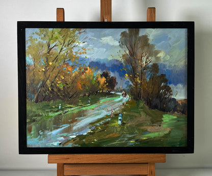 Oil painting Autumn weather in the forest by Yuriy Suprunchuk