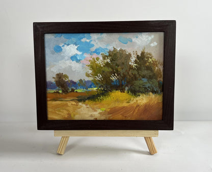 Oil painting The Road to the Golden Fields by Yuriy Suprunchuk in frame