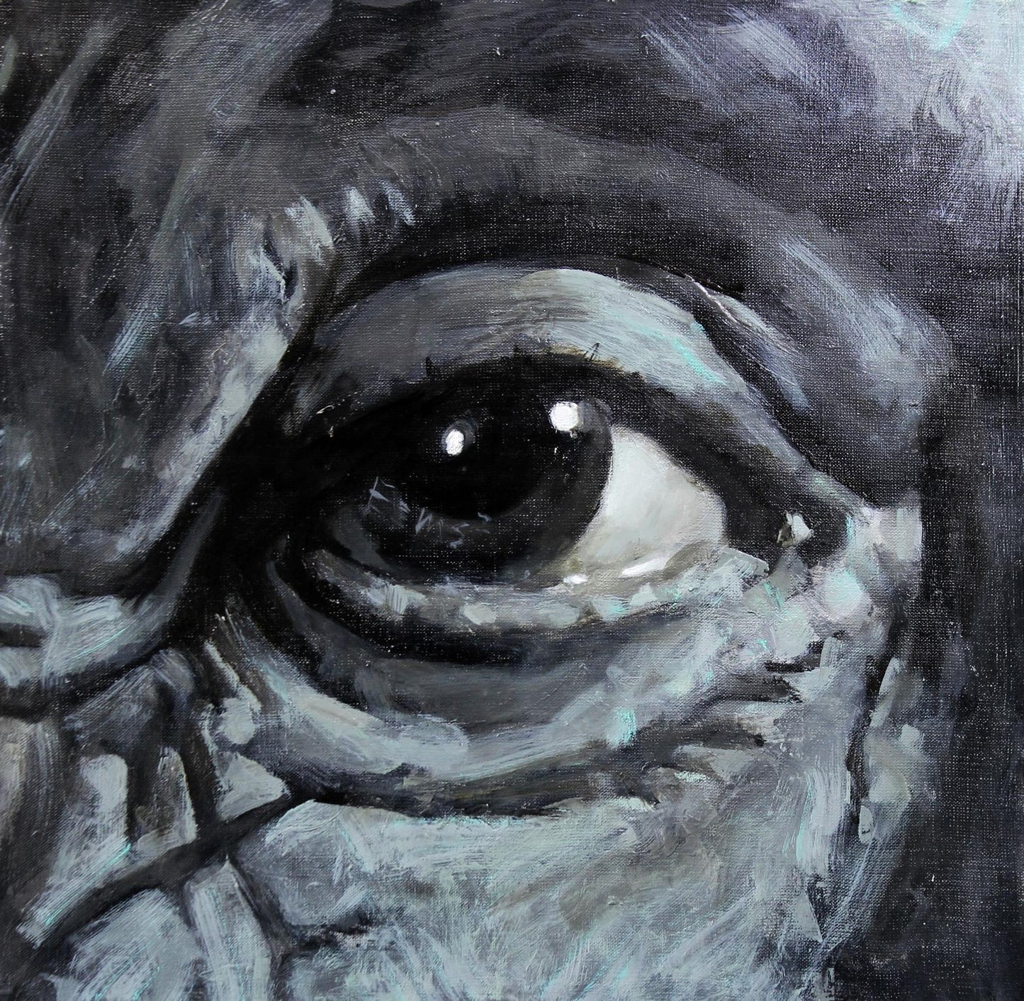 Textured oil painting of human eye by Albert Ed Potapenkov
