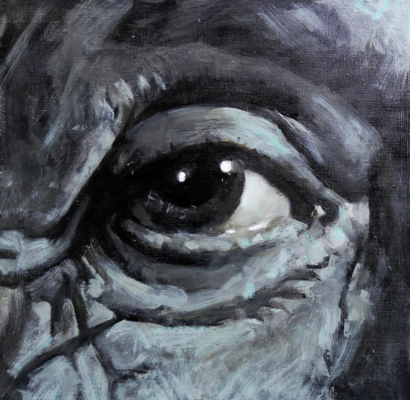 Textured oil painting of human eye by Albert Ed Potapenkov