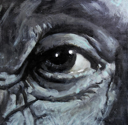 Textured oil painting of human eye by Albert Ed Potapenkov
