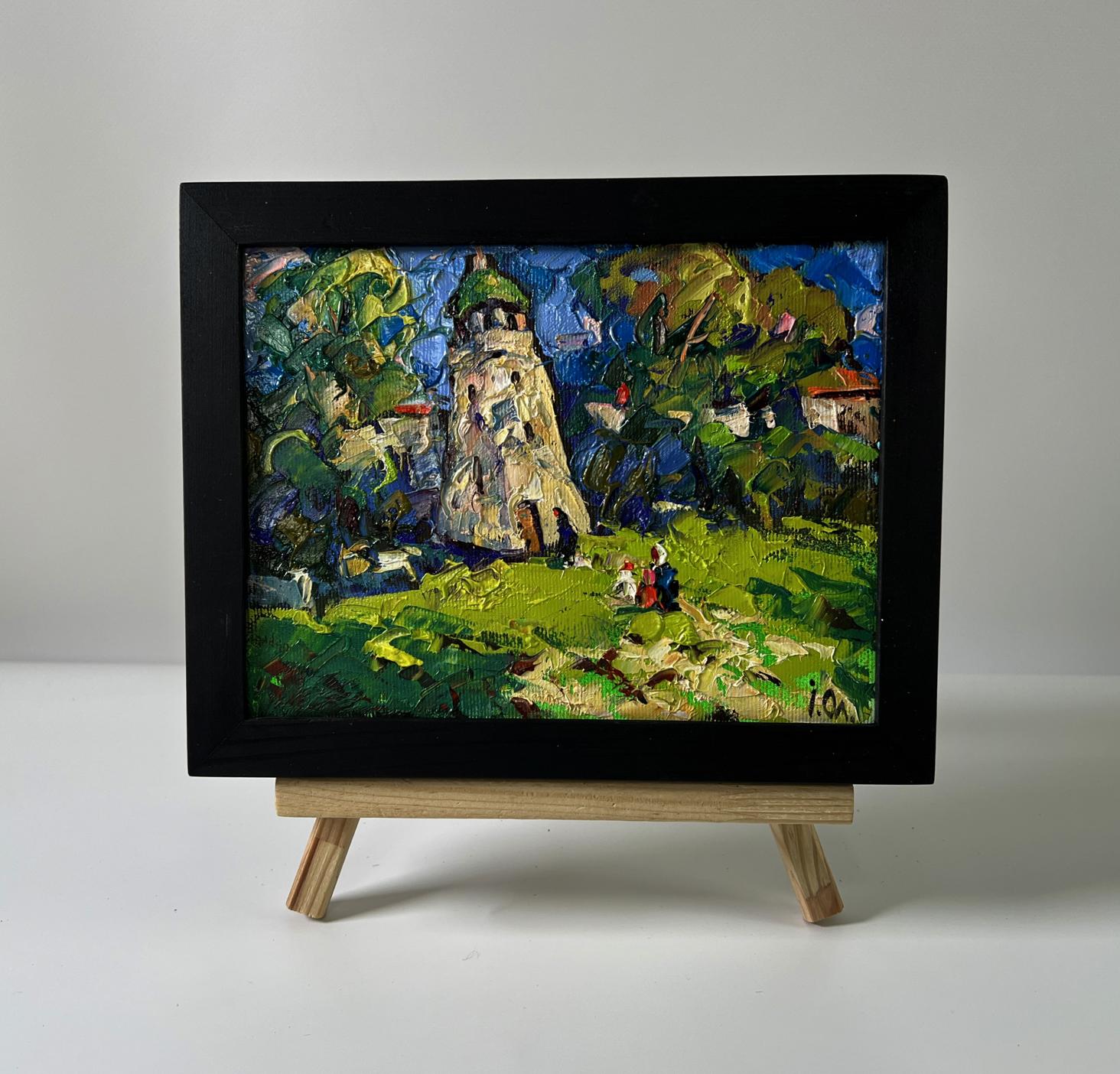 Oil painting of Chapel near the village by Oleksiy Ivanyuk
