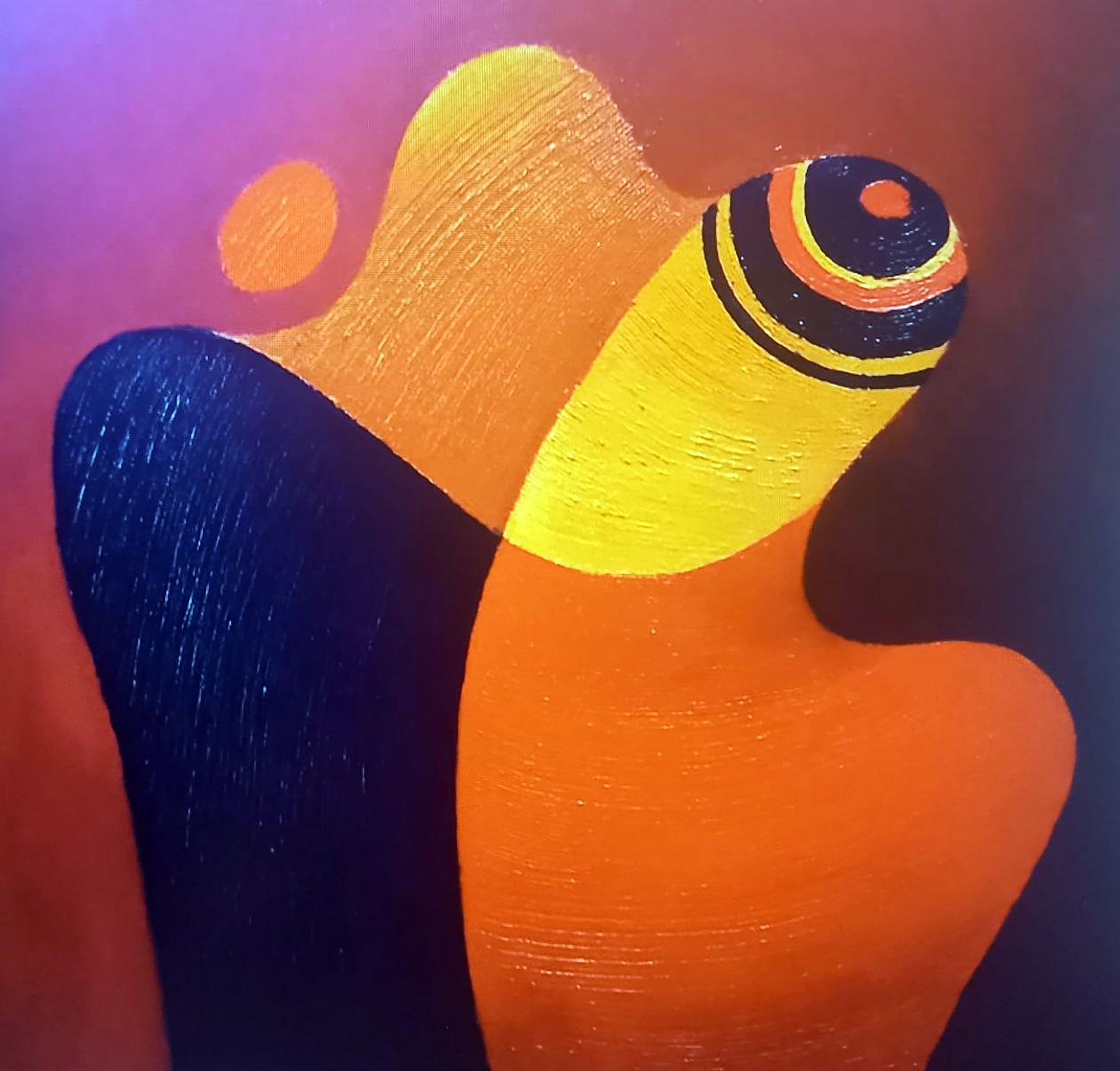 Vibrant oil painting sculpture of emotions by Alexander Strashevich