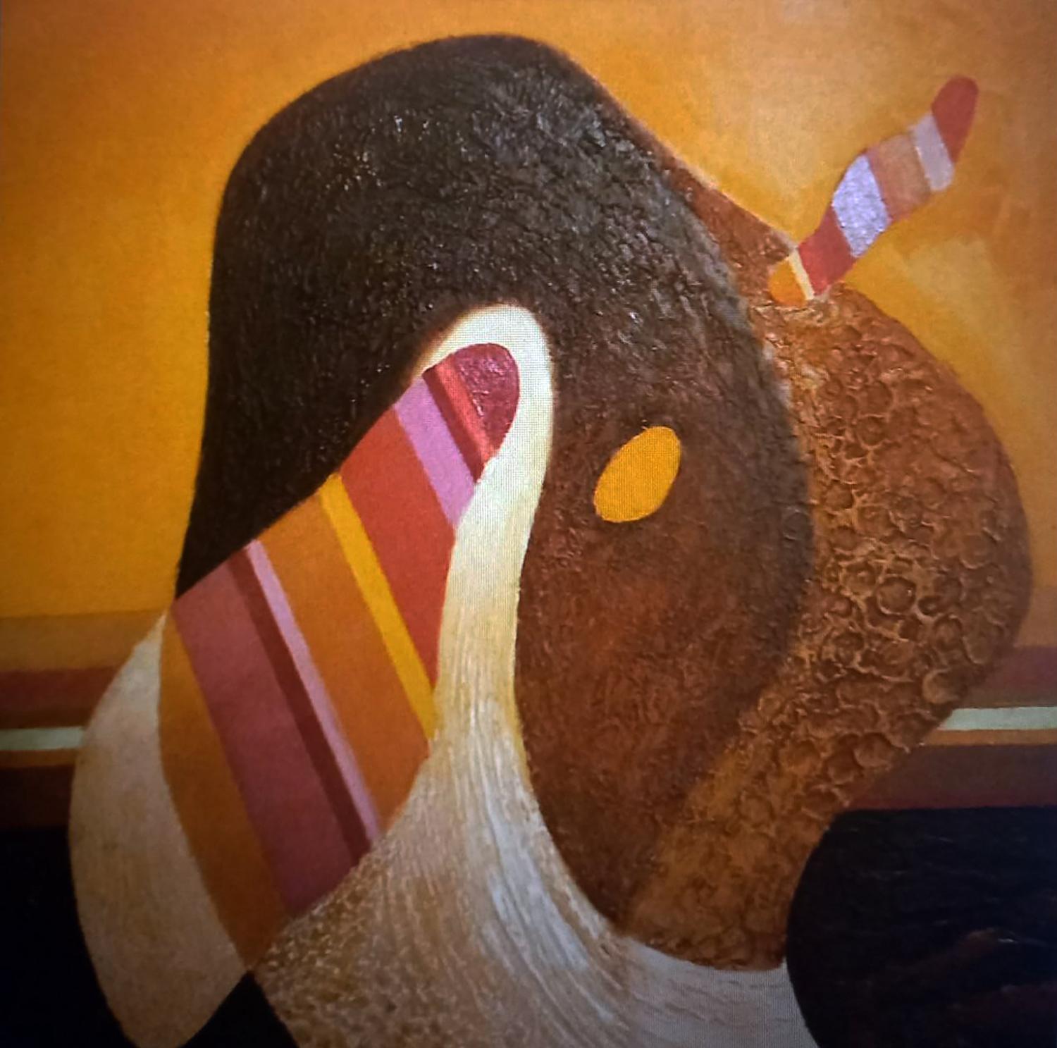 Oil painting Movement of Forms by Alexander Strashevich, abstract textured figure