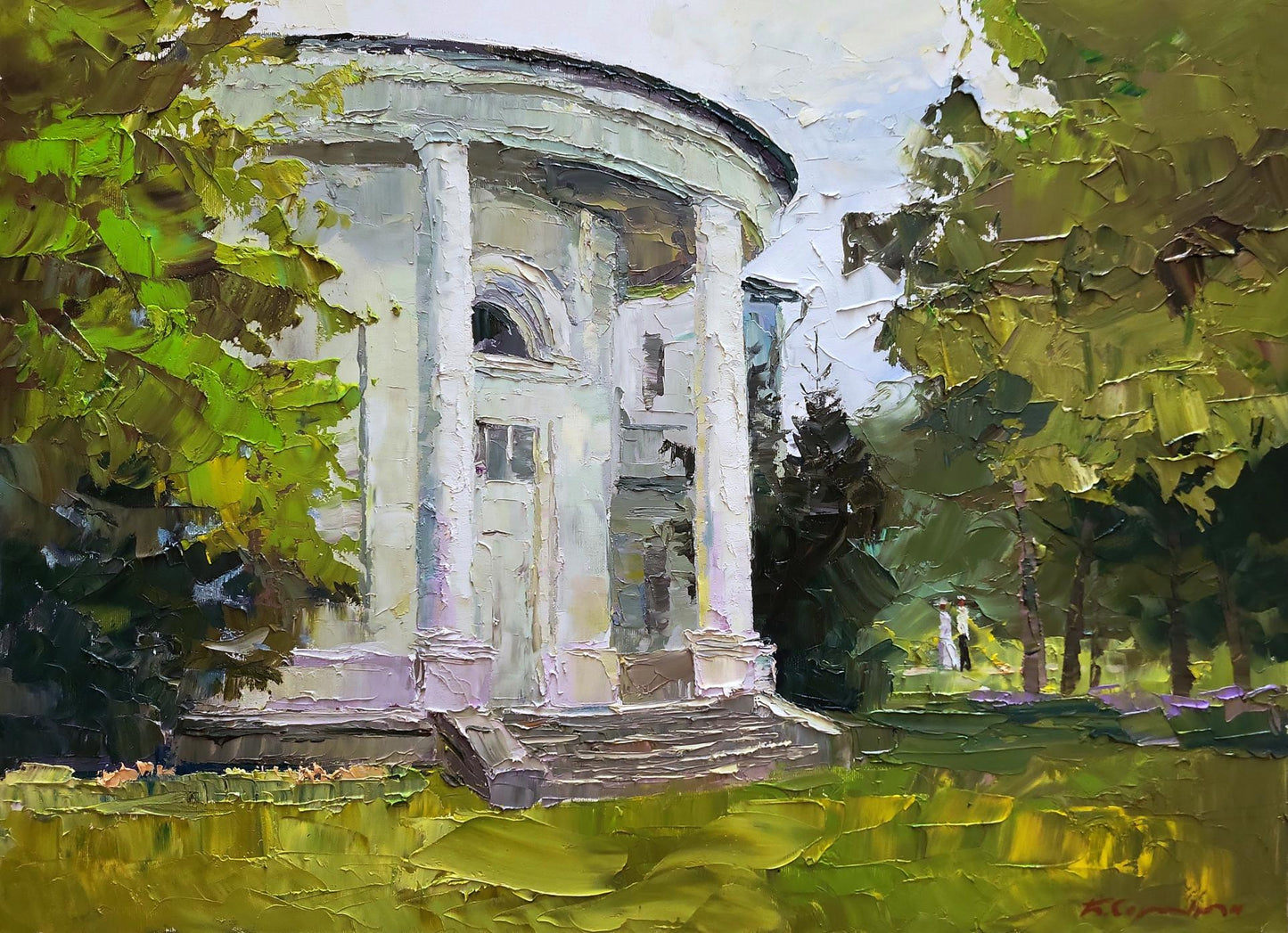 Oil painting of White administration building by Boris Serdyuk