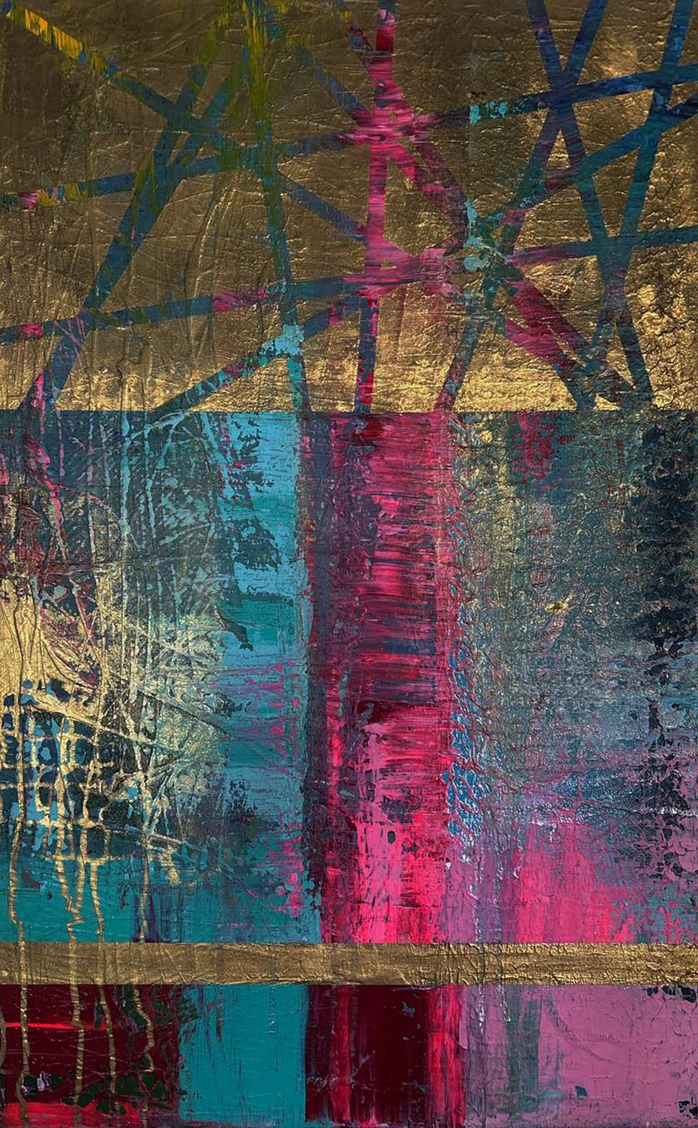 Abstract Intersection of Destinies acrylic painting by Olga Melezhik
