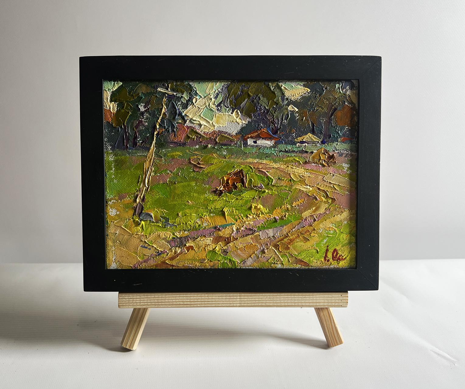 Oil painting The road leading to the village by Oksana Ivanyuk