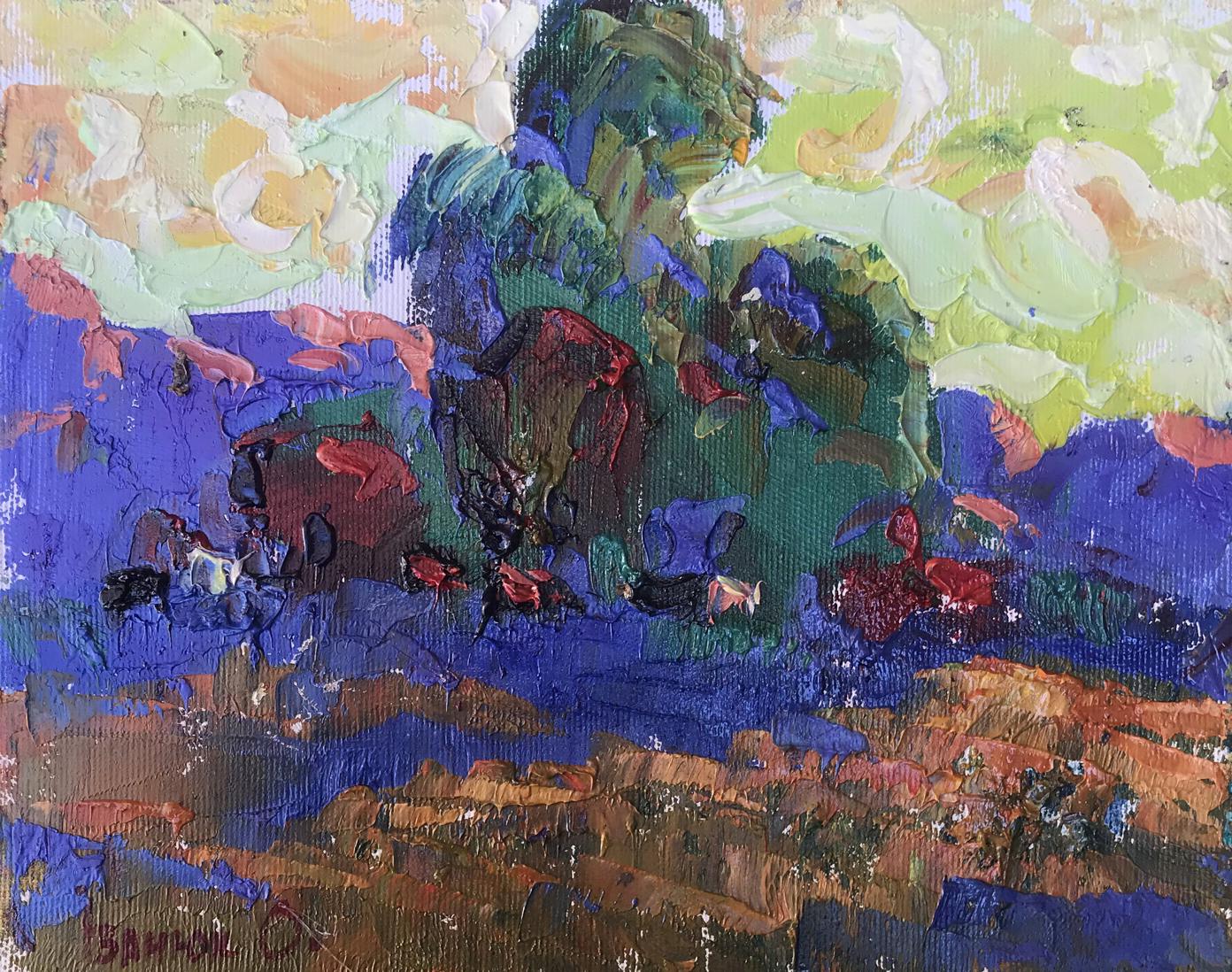 Oil painting In the shade of willows Alex Ivanyuk