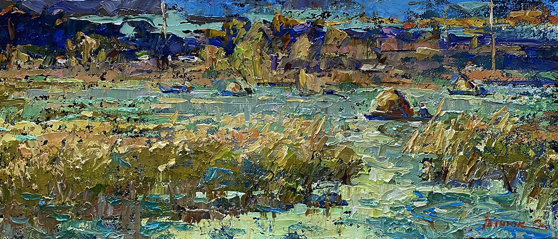 Impressionistic Oil painting Waterworks by Oleksiy Ivanyuk
