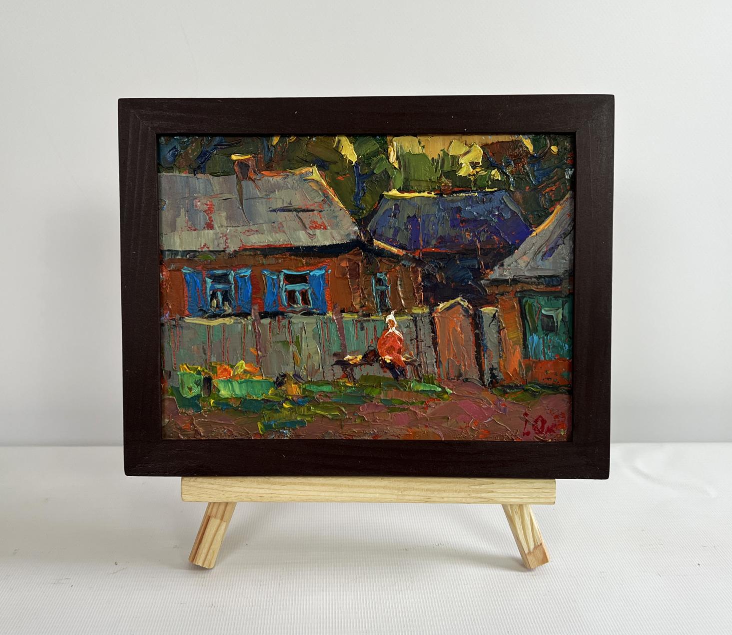 Oil painting Evening silence in the village by Oksana Ivanyuk