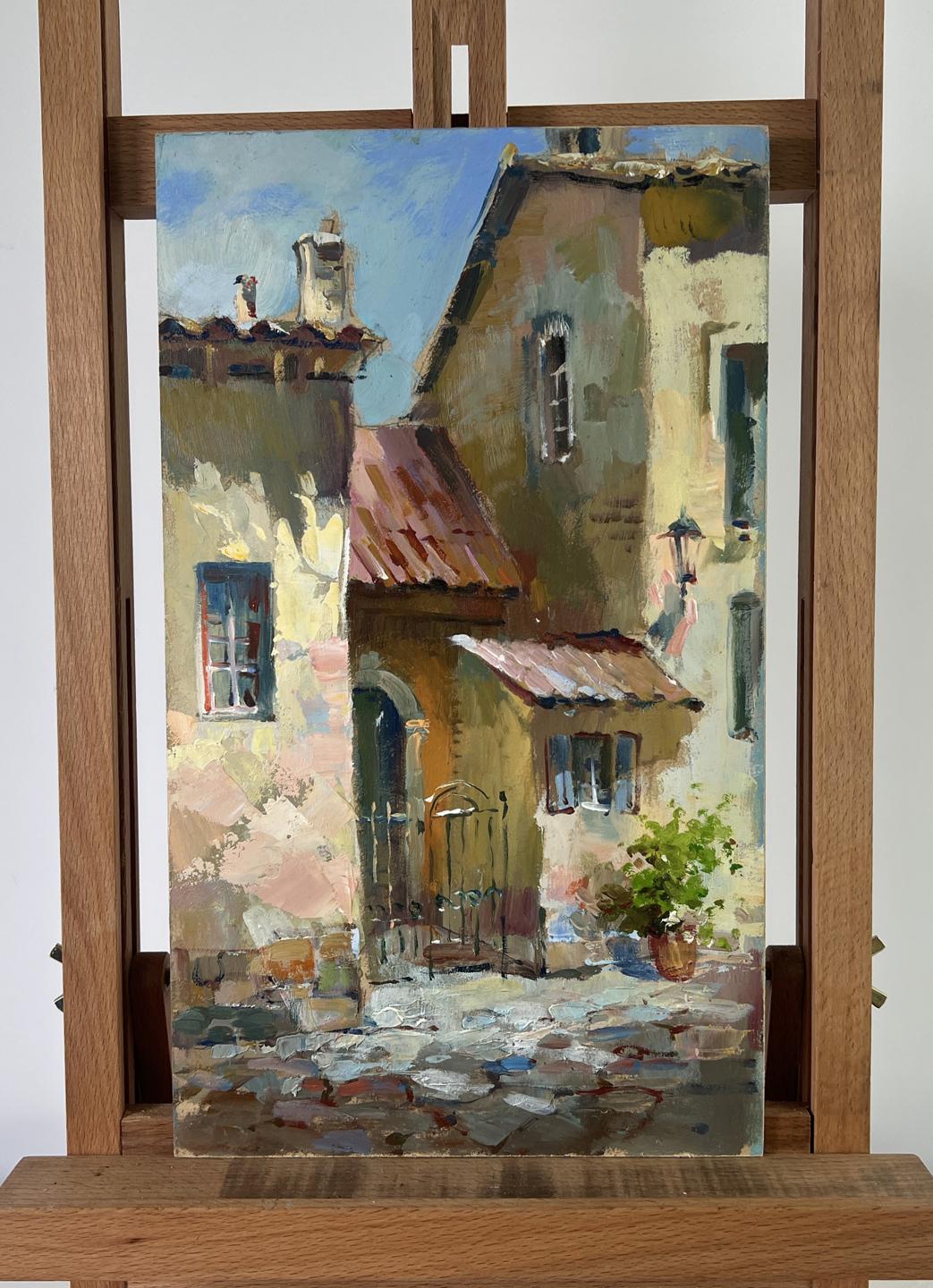 Oil painting Path to the house through the alley by Yuriy Suprunchuk