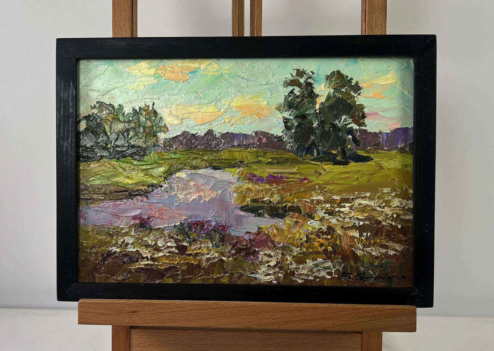 Framed impressionist oil painting Sunny days by Boris Serdyuk