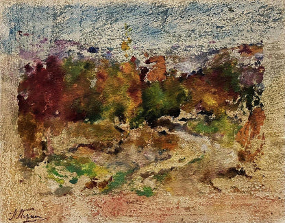 Oil painting Utopian thoughts by Pavlo Miroshnychenko impressionistic landscape