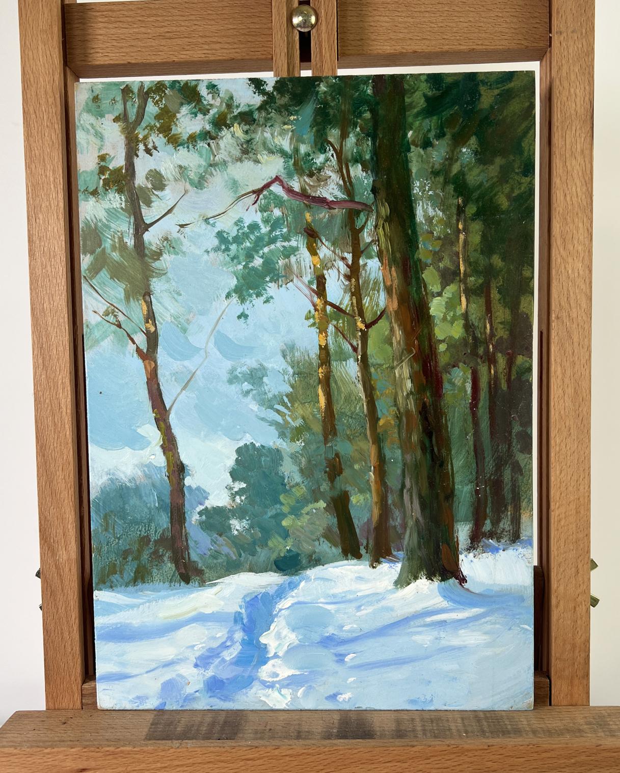 Oil painting Winter silence of the forest by Yuriy Suprunchuk