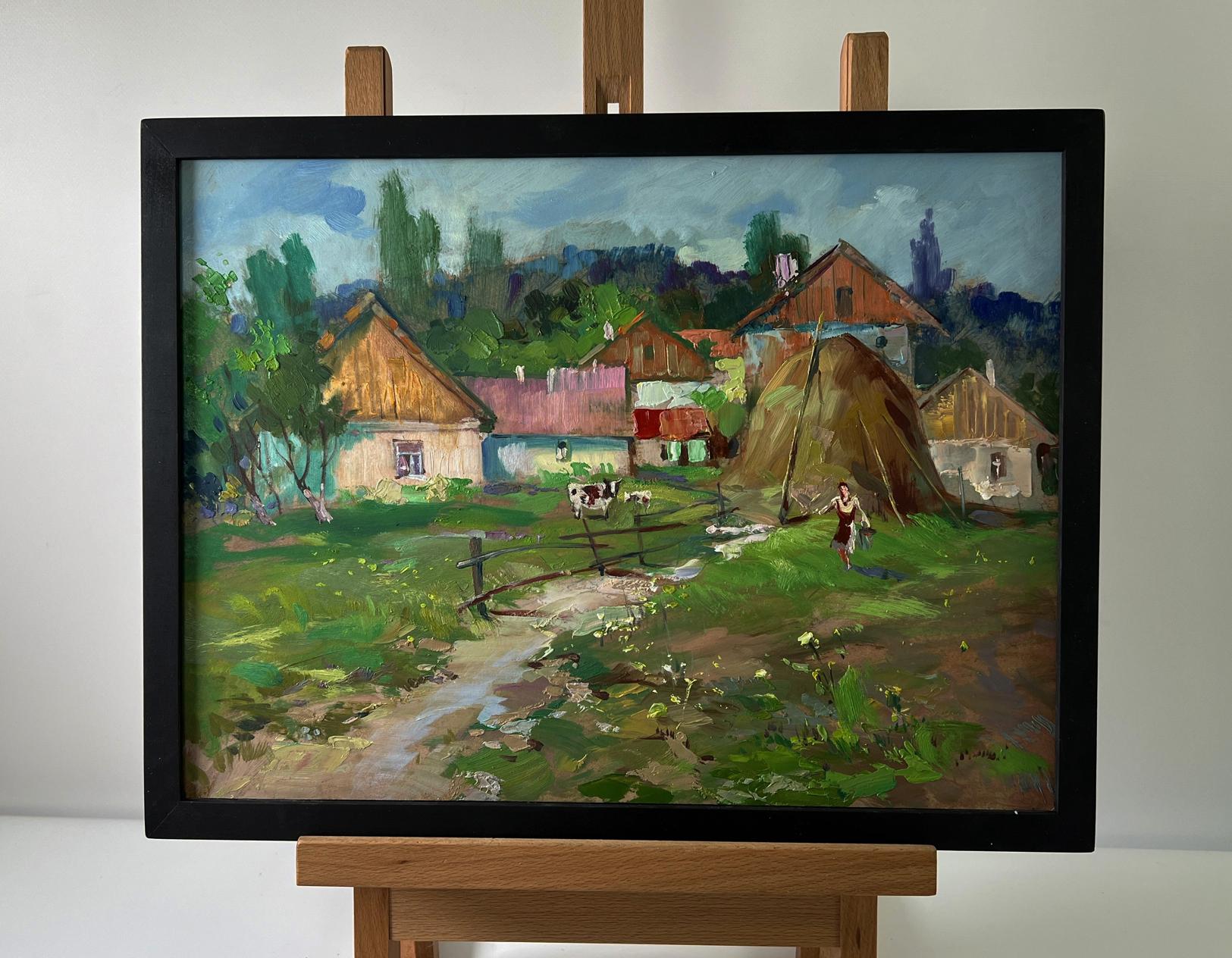 Oil painting A quiet village corner by Yuriy Suprunchuk rustic scene