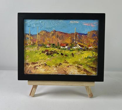 Oil painting Sunny day outside the village by Oleksiy Ivanyuk