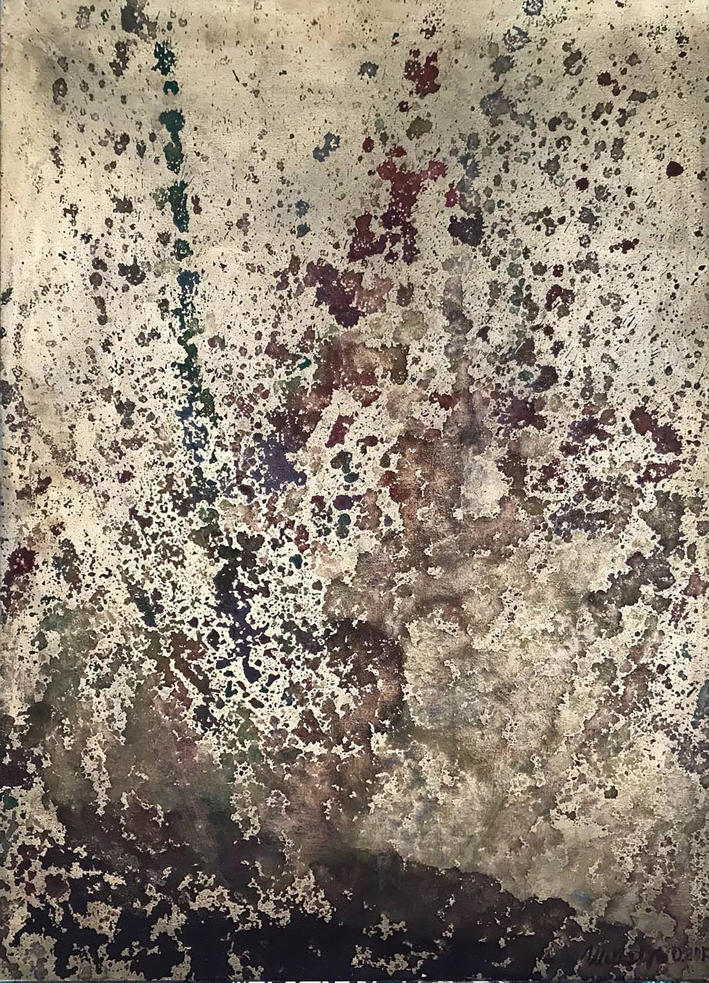 Abstract Think with Your Body acrylic painting by Olga Melezhik