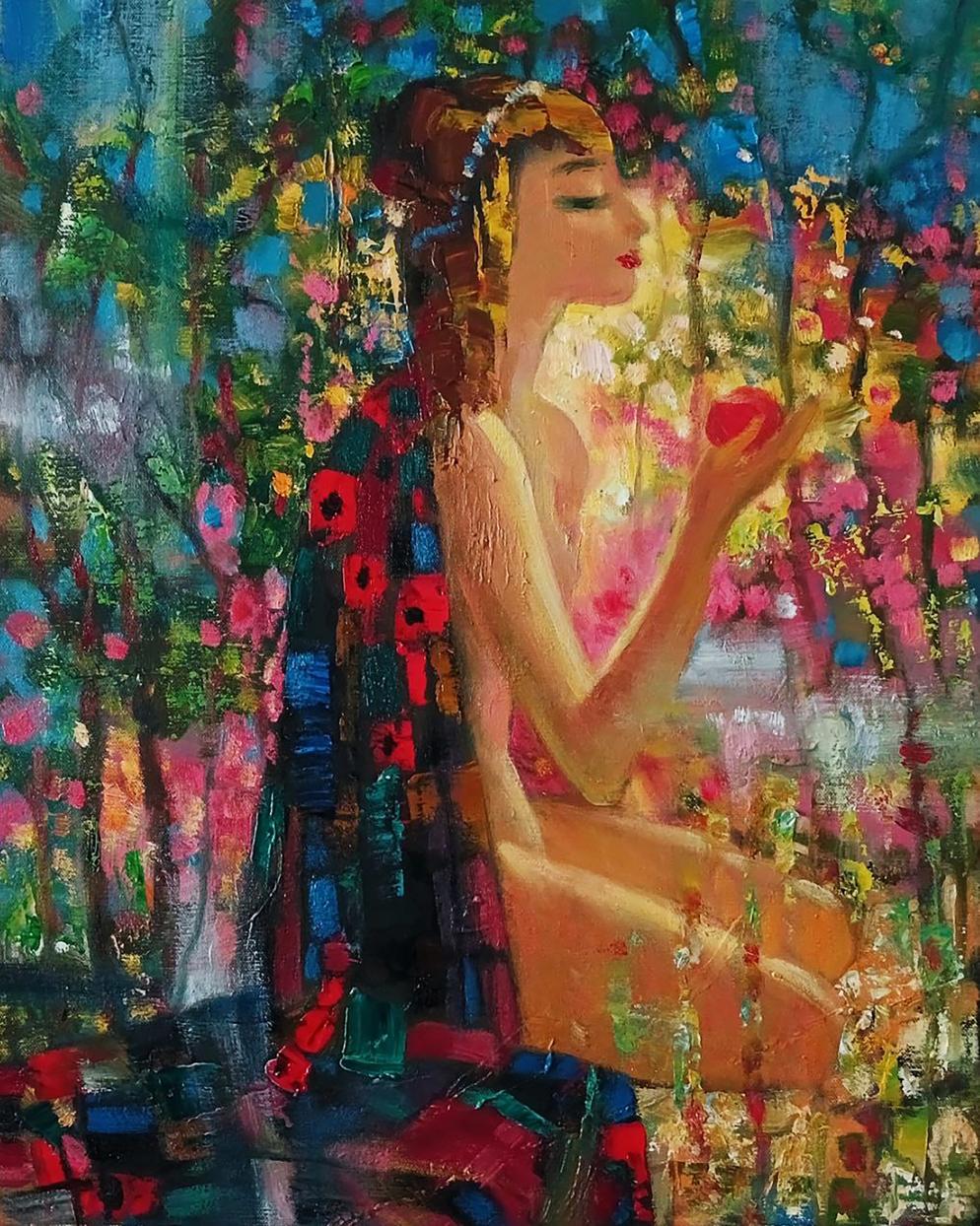 Abstract oil painting Morning Woman by Anatoly Tarabanov