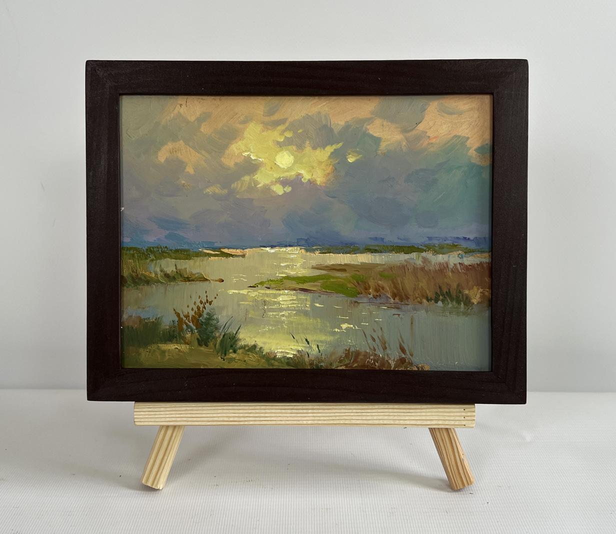 Oil painting The sun says goodbye to the horizon by Yuriy Suprunchuk