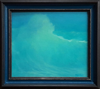 Oil painting Voice of the Ocean by Vasily Korkishko in dark blue frame