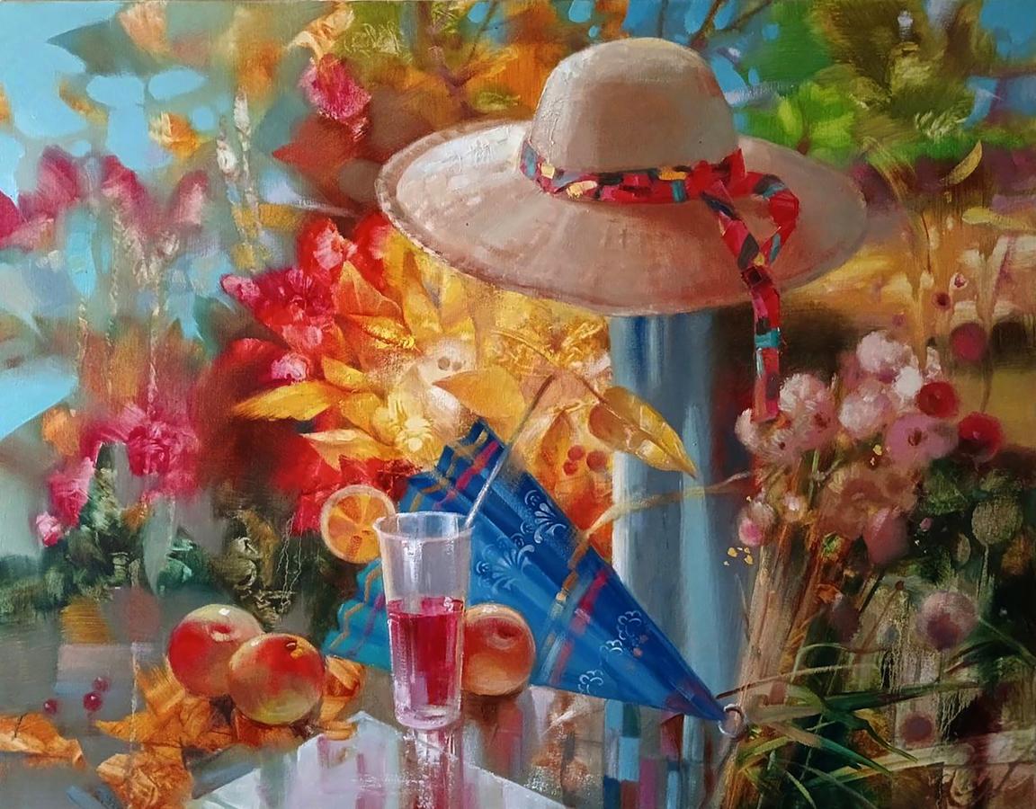 Abstract oil painting Autumn still life Anatoly Tarabanov
