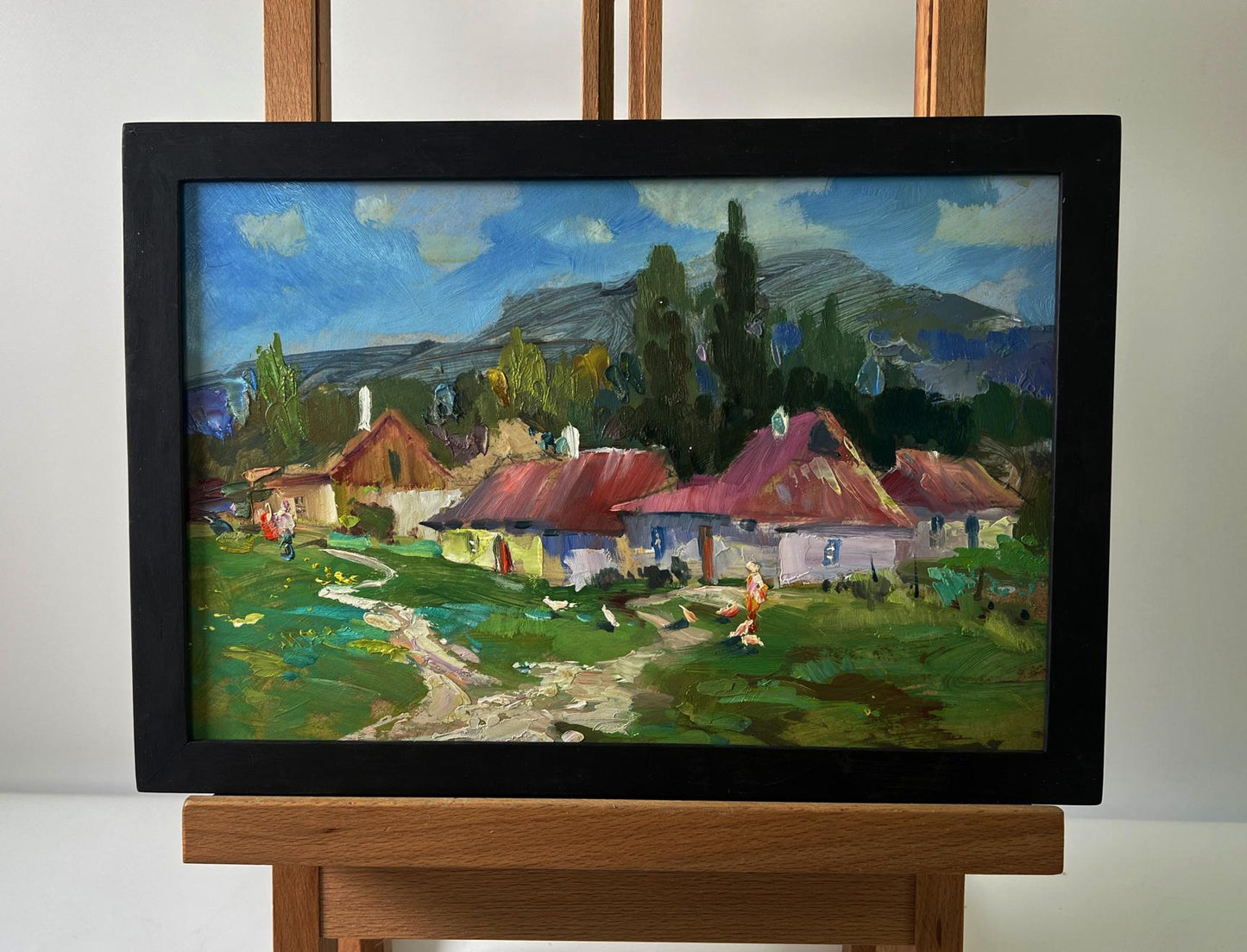 Oil painting Village among the mountains by Yuriy Suprunchuk