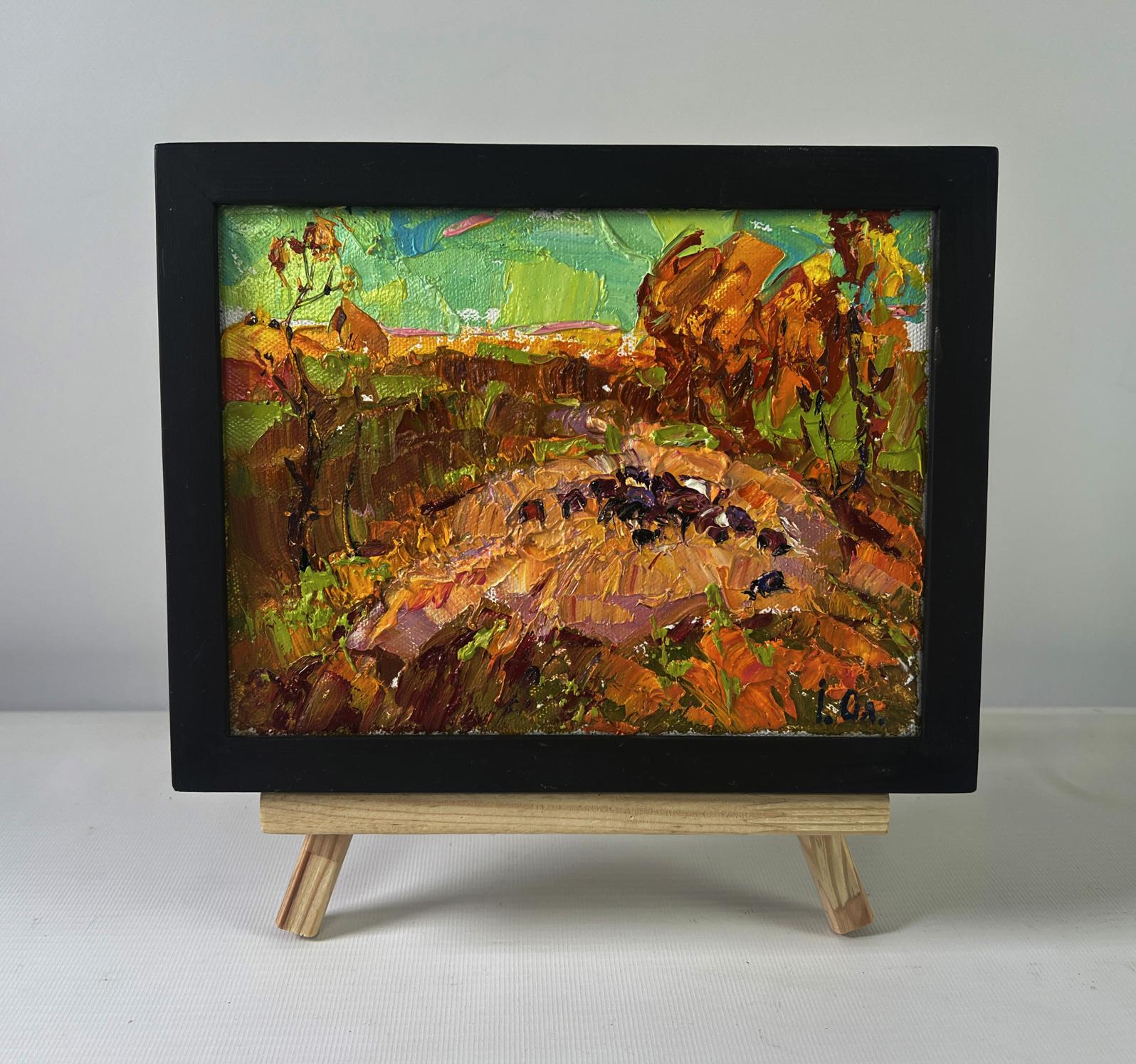 Oil painting Sunny day by Oleksiy Ivanyuk in black frame