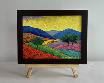 Oil painting Romantic evening in the mountains by V. Zadorozhnya