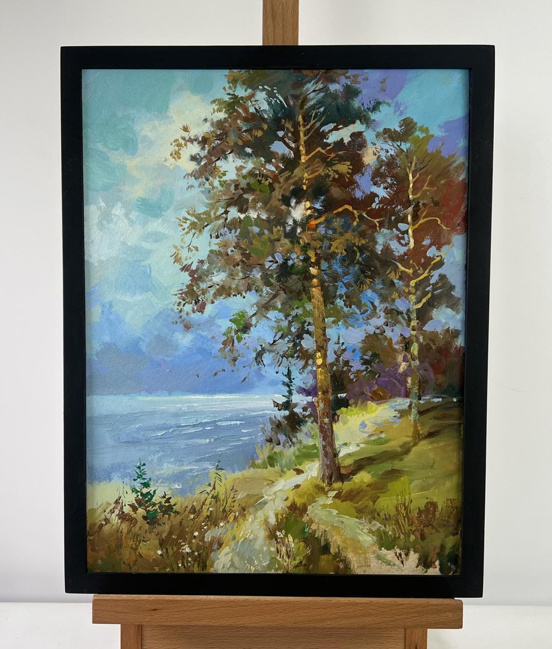 Oil painting Where the fairy tale lives by Yuriy Suprunchuk in black frame