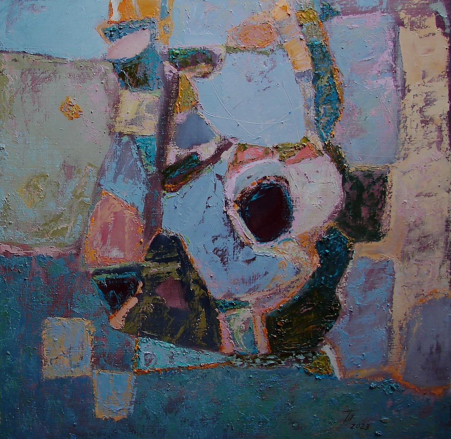 Quiet Meditation oil painting by Tatyana Shulyak abstract expressionist art