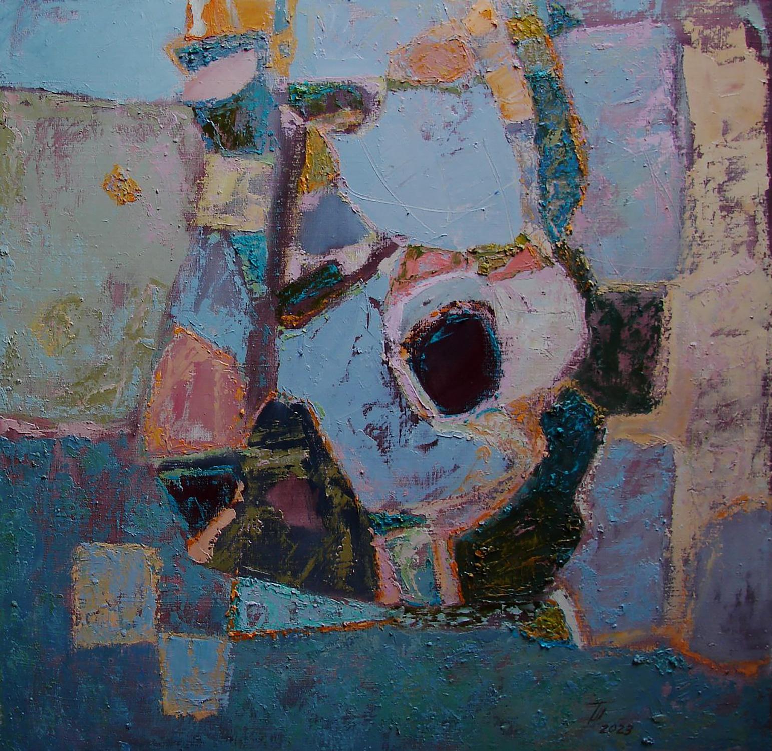 Quiet Meditation oil painting by Tatyana Shulyak abstract expressionist art