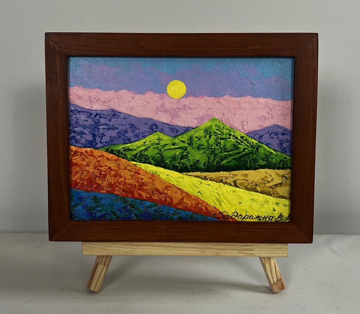 Oil painting Symphony of sunset over the mountains by V. Zadorozhnya
