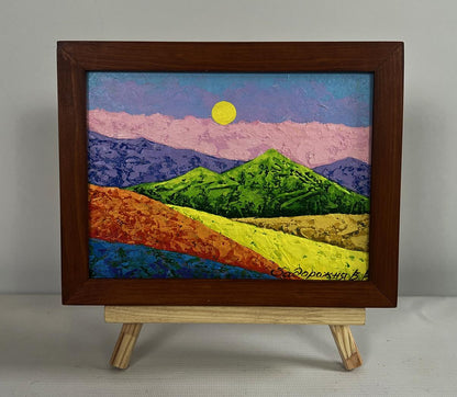 Oil painting Symphony of sunset over the mountains by V. Zadorozhnya