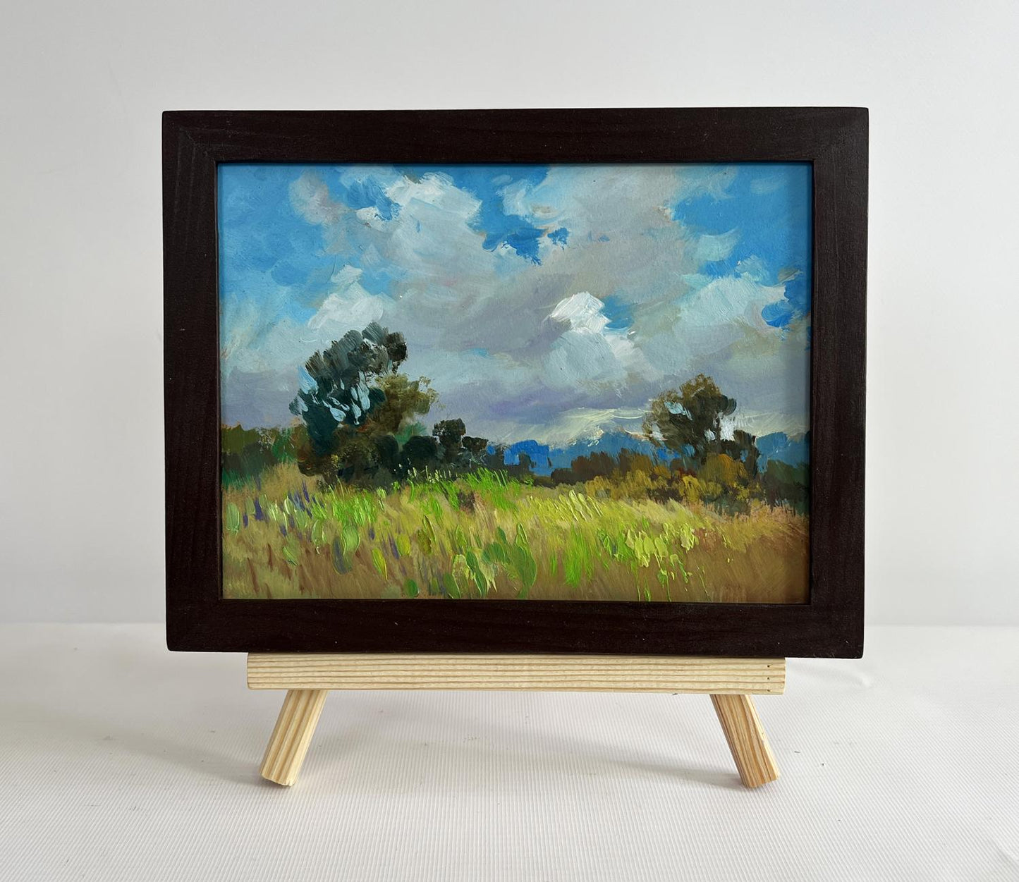 Oil painting Summer meadow glade by Yuriy Suprunchuk in wooden frame