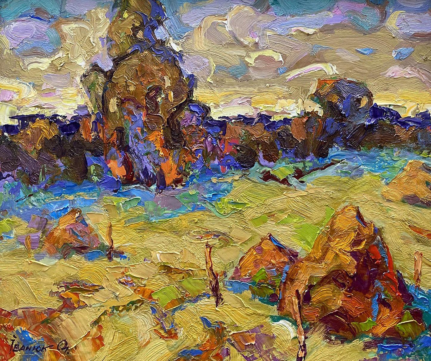 Oil painting Autumn steppe Alex Kalenyuk