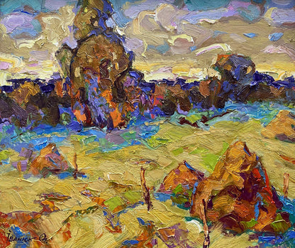 Oil painting Autumn steppe Alex Kalenyuk