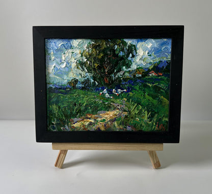 Oil painting Before the Storm by Oleksiy Ivanyuk, vibrant impressionistic landscape