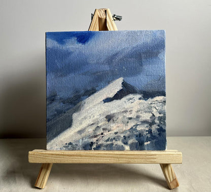 Oil painting of snow-capped mountain by Tatyana Derdey