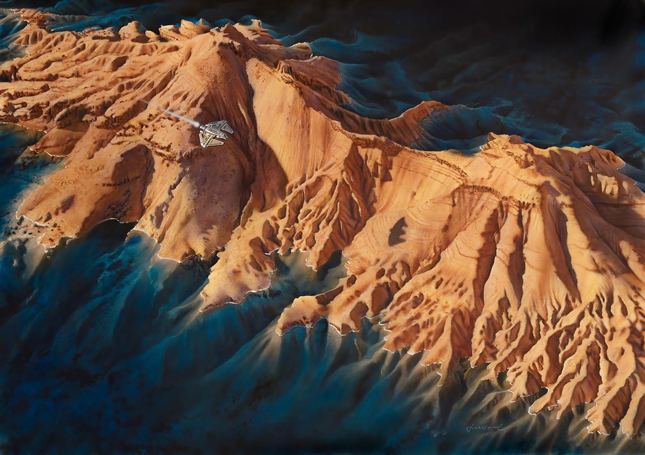 Acrylic painting Coast Guard in the Mountains Johannes Wessmark