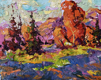 Vibrant impressionist oil painting Sunny autumn day by Ivanyuk Oleksiy