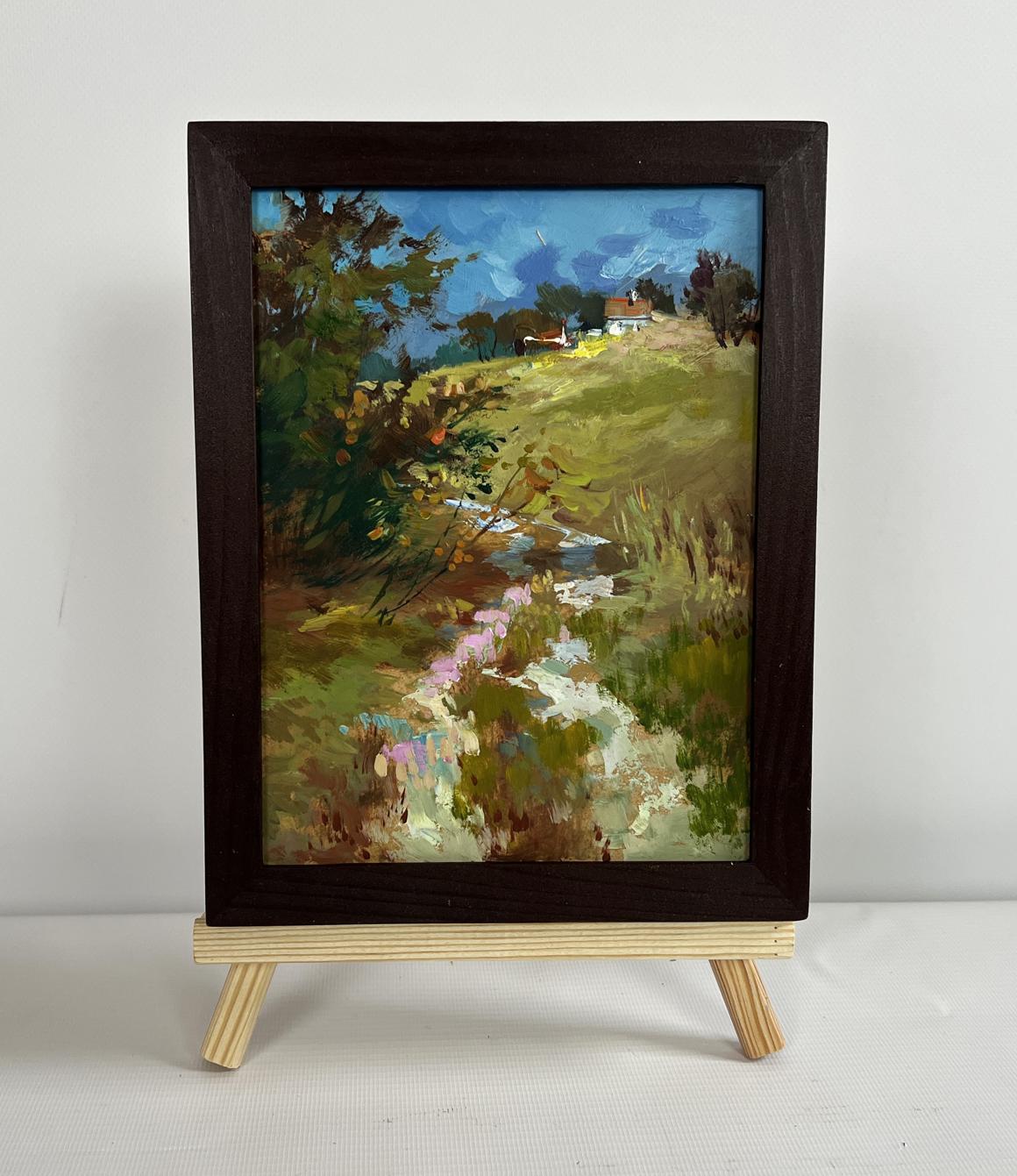 Oil painting A quiet road to native places by Yuriy Suprunchuk