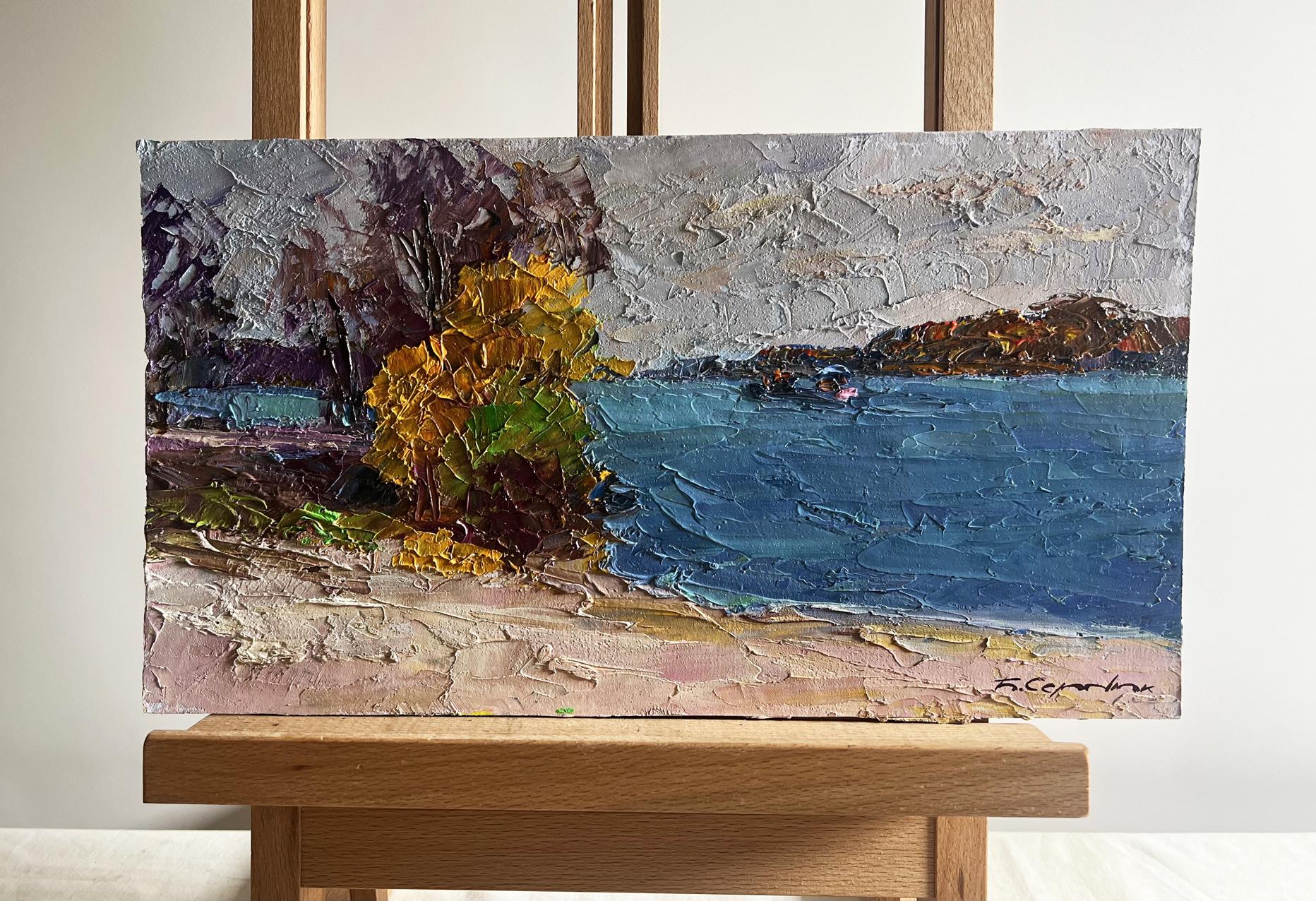 Textured oil painting Evening after a thunderstorm by Boris Serdyuk