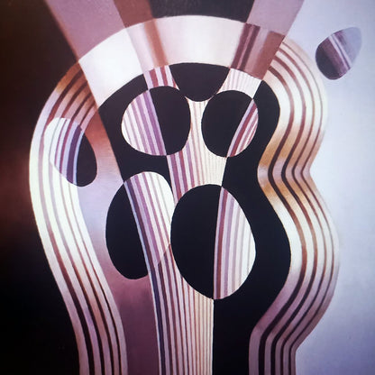Oil painting Ribbon by Alexander Strashevich with stylized paw print