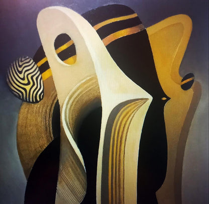 Oil painting Bold shapes by Alexander Strashevich abstract geometric forms
